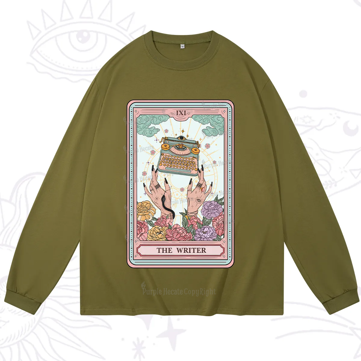 Purplehecate The Writer Tarot Card Long Sleeve T-Shirt