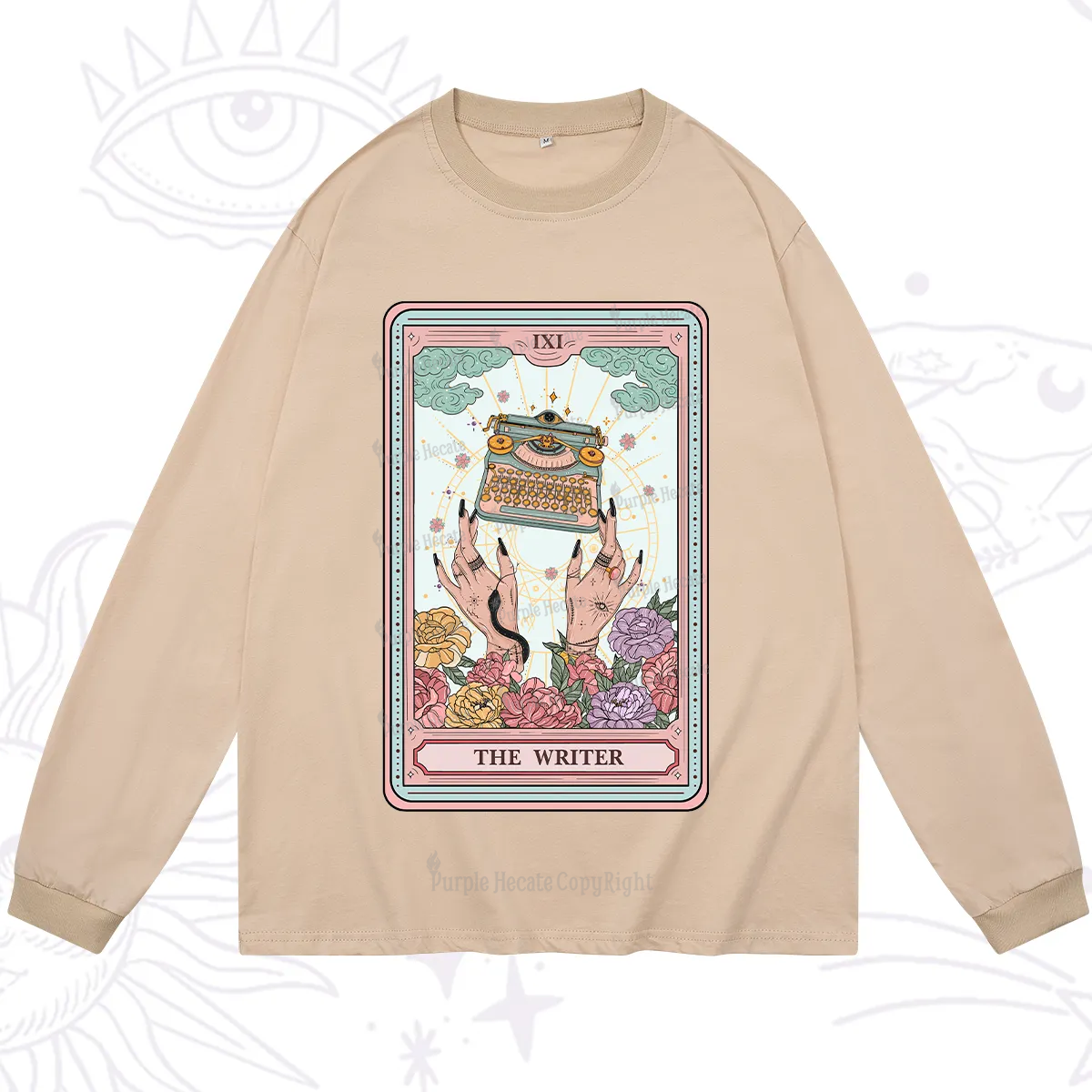 Purplehecate The Writer Tarot Card Long Sleeve T-Shirt