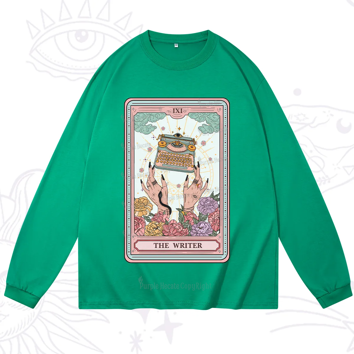 Purplehecate The Writer Tarot Card Long Sleeve T-Shirt