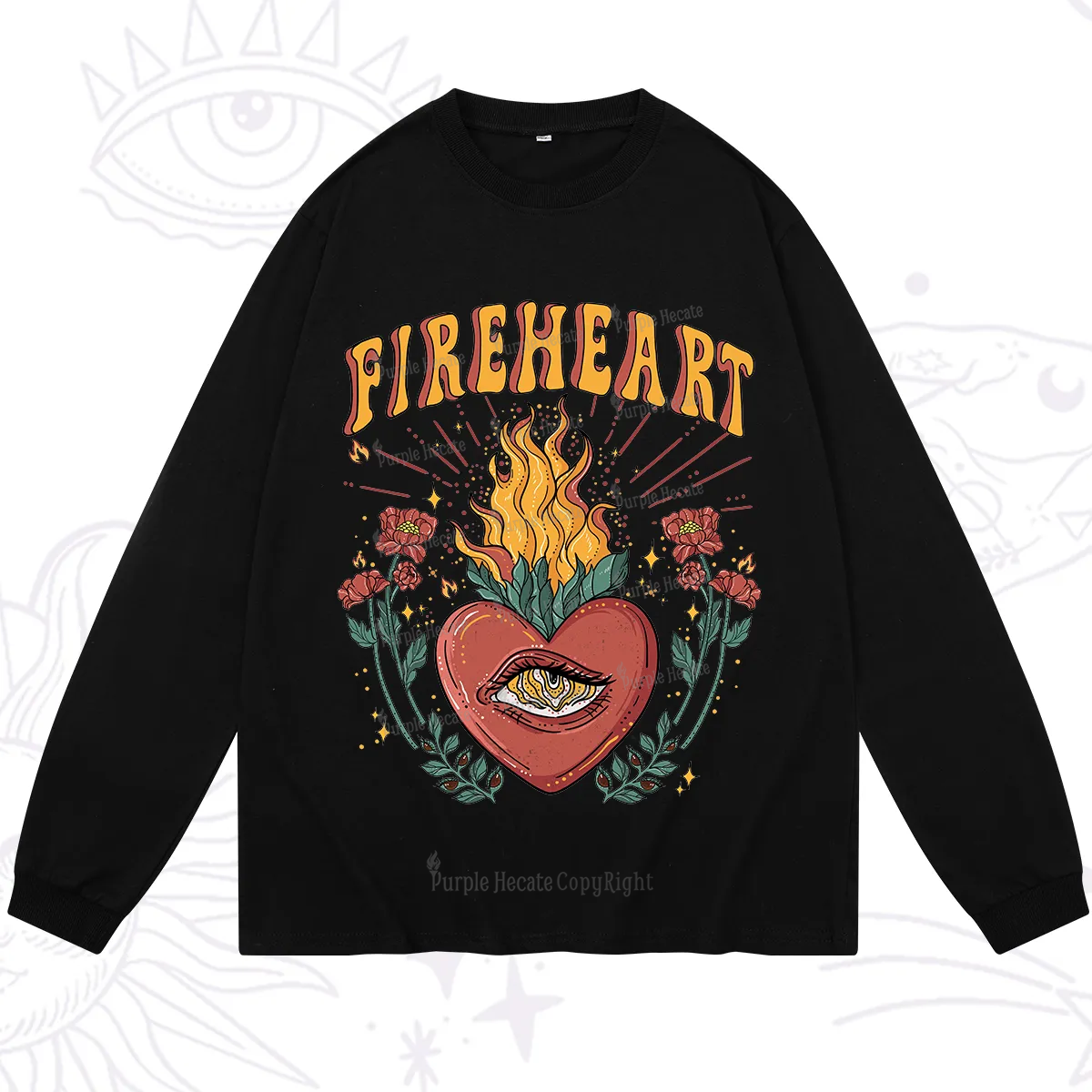 Purplehecate Fireheart Long Sleeve T-Shirt