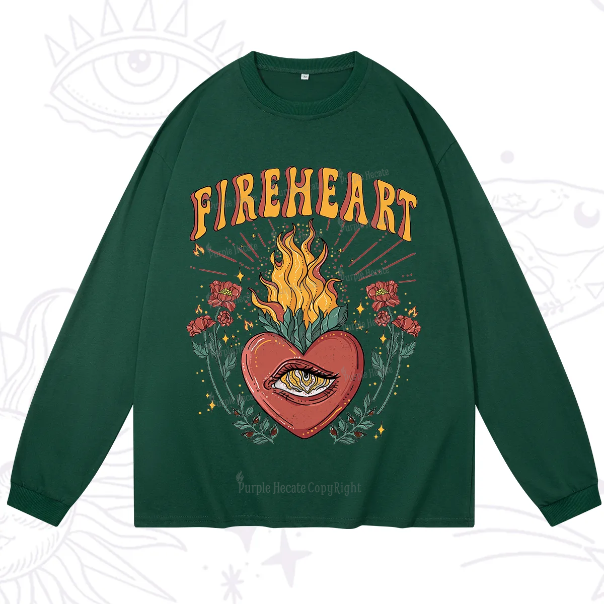Purplehecate Fireheart Long Sleeve T-Shirt