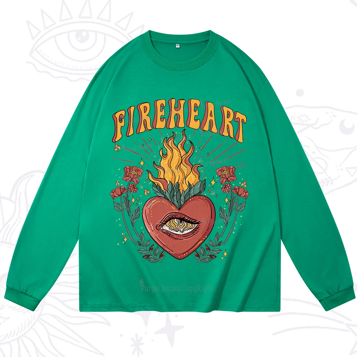 Purplehecate Fireheart Long Sleeve T-Shirt