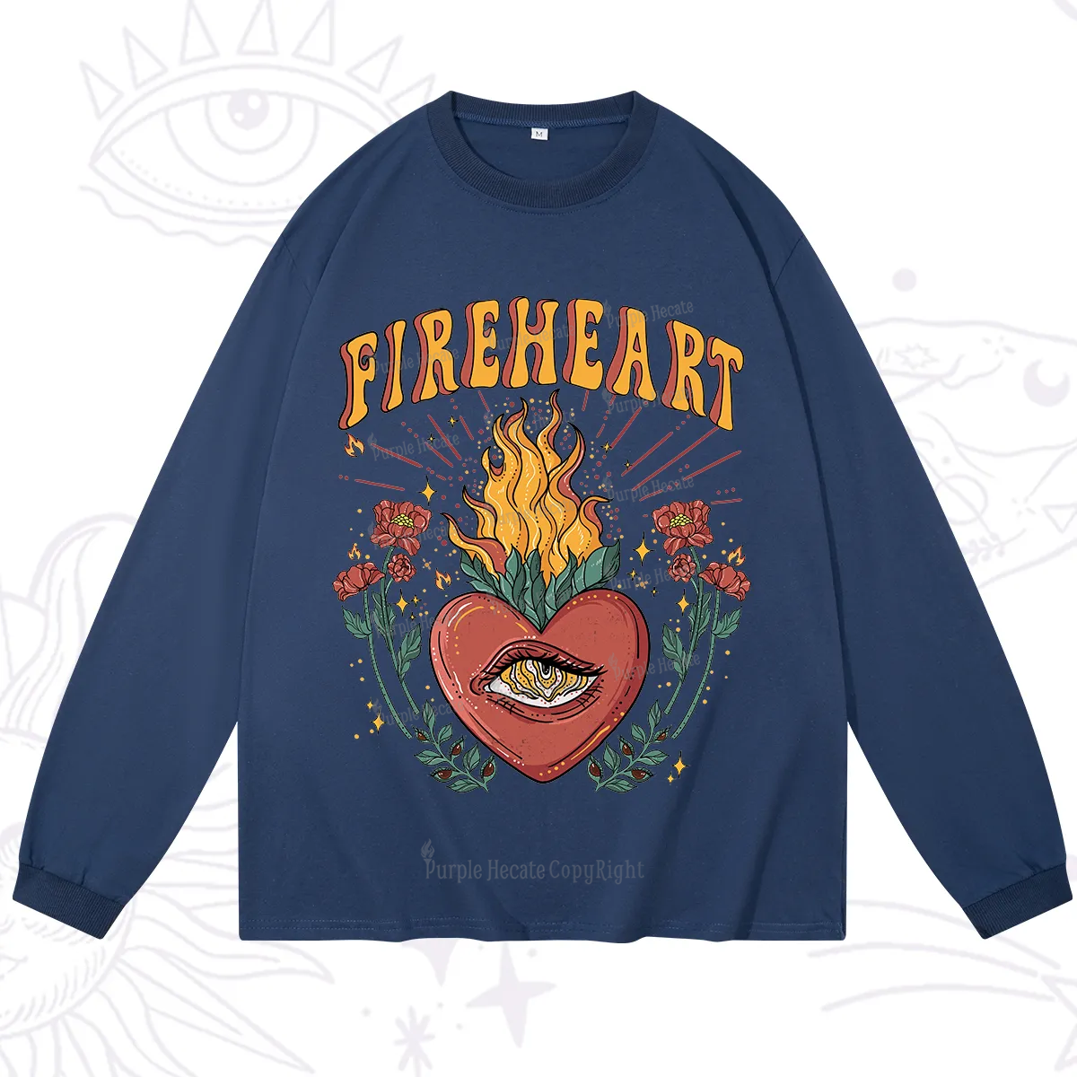 Purplehecate Fireheart Long Sleeve T-Shirt