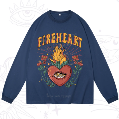 Purplehecate Fireheart Long Sleeve T-Shirt