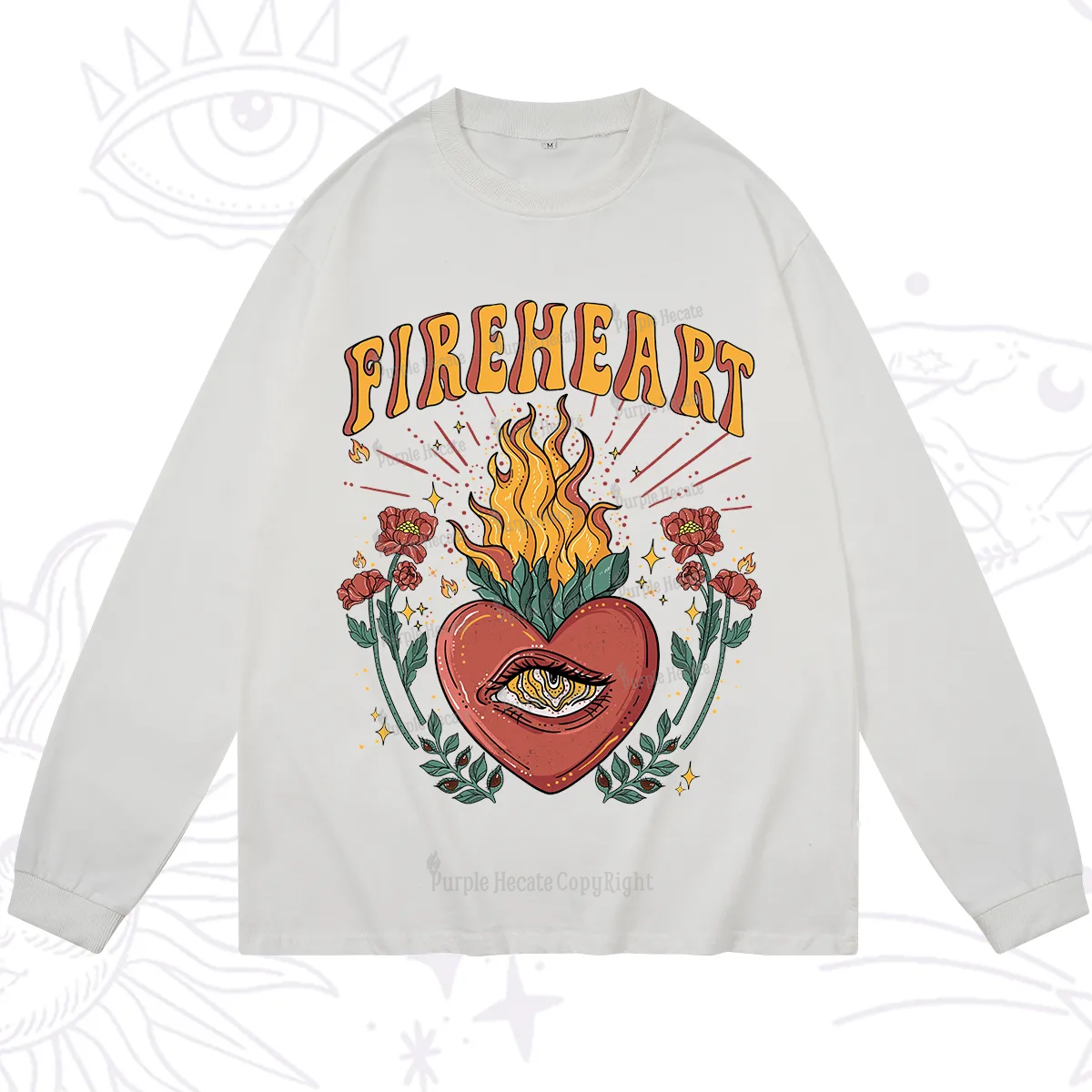 Purplehecate Fireheart Long Sleeve T-Shirt