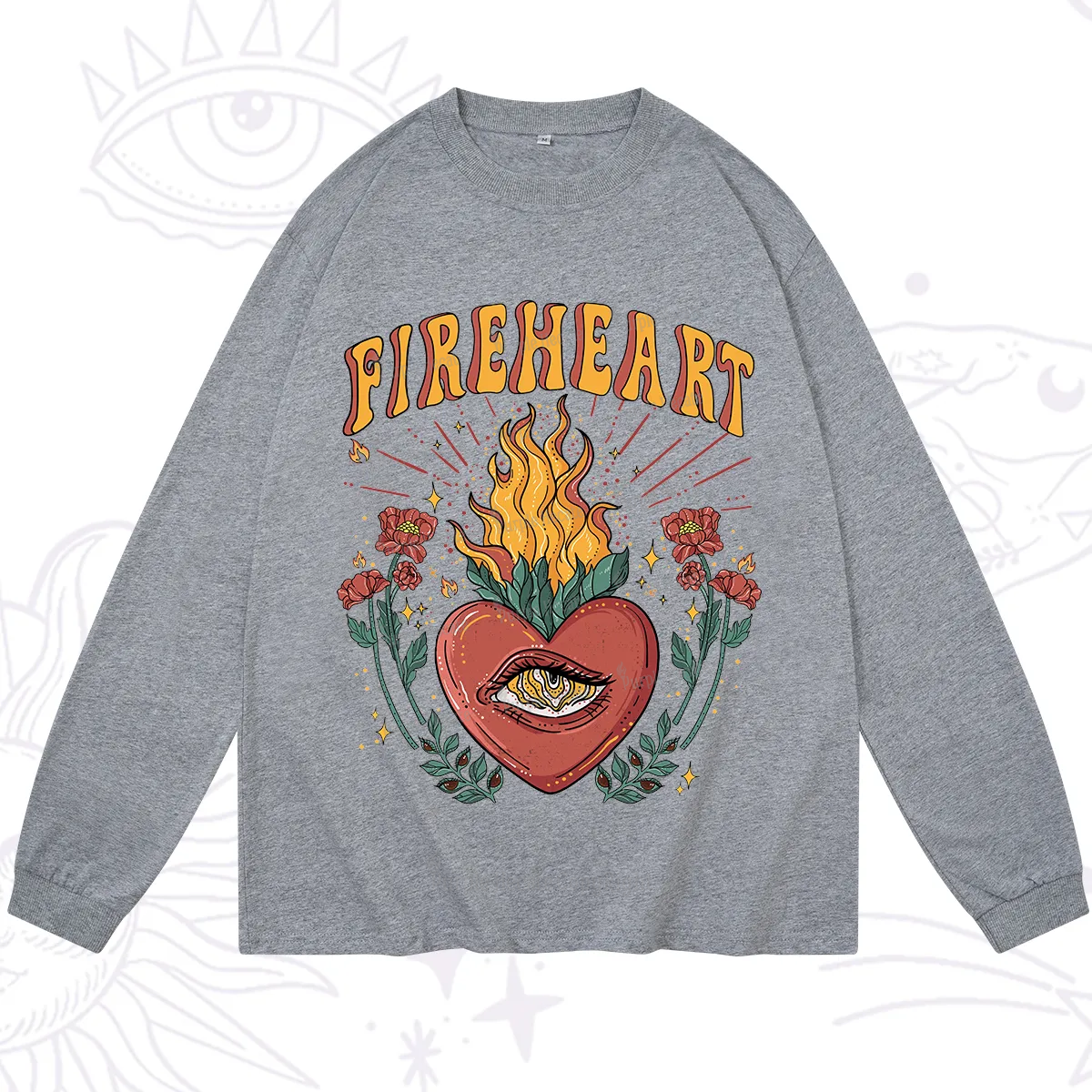 Purplehecate Fireheart Long Sleeve T-Shirt
