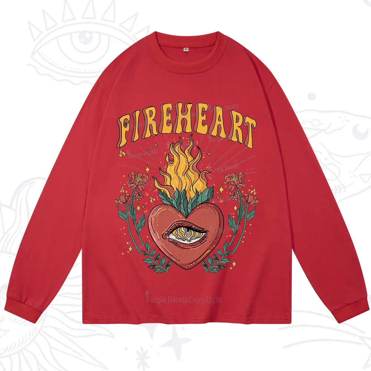 Purplehecate Fireheart Long Sleeve T-Shirt