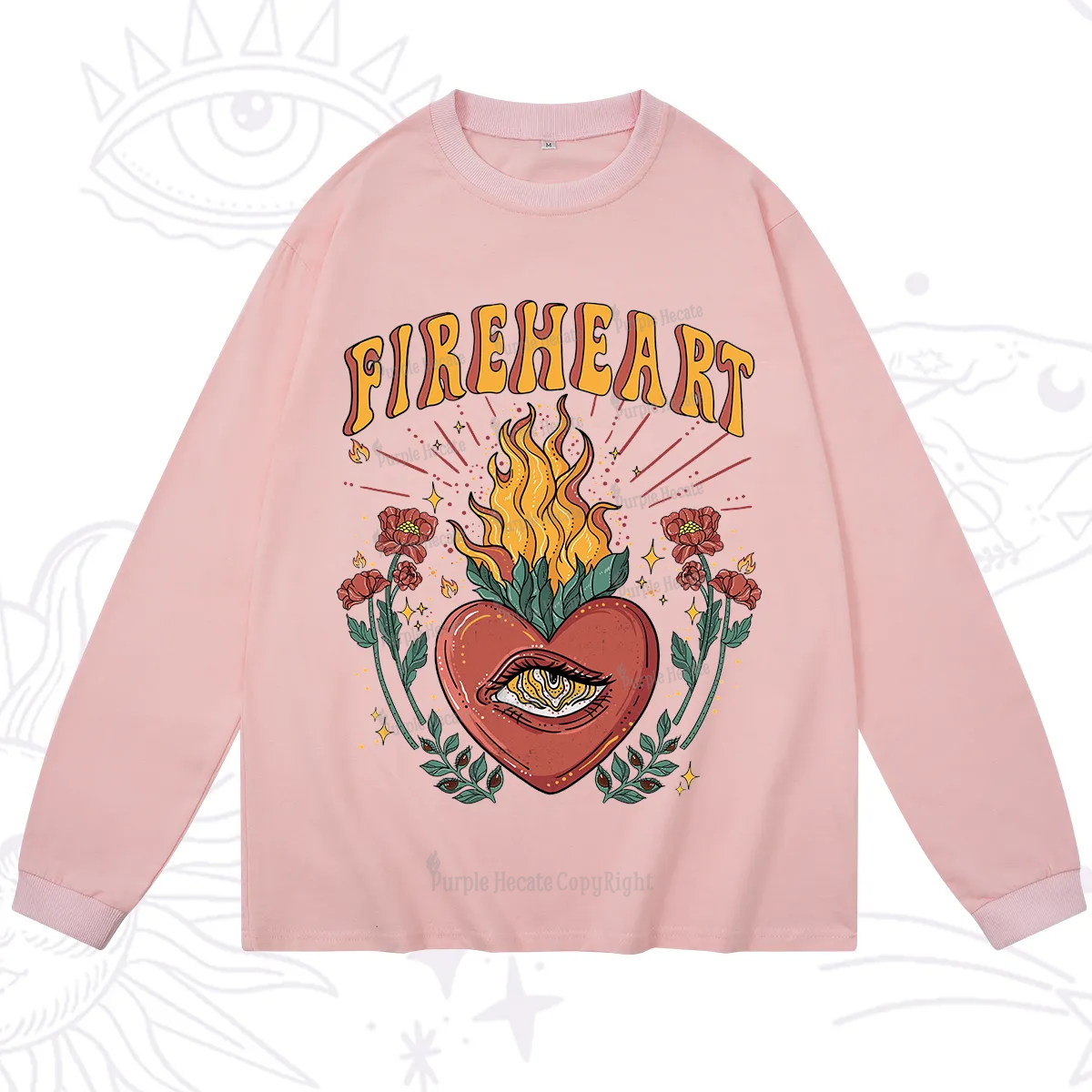 Purplehecate Fireheart Long Sleeve T-Shirt