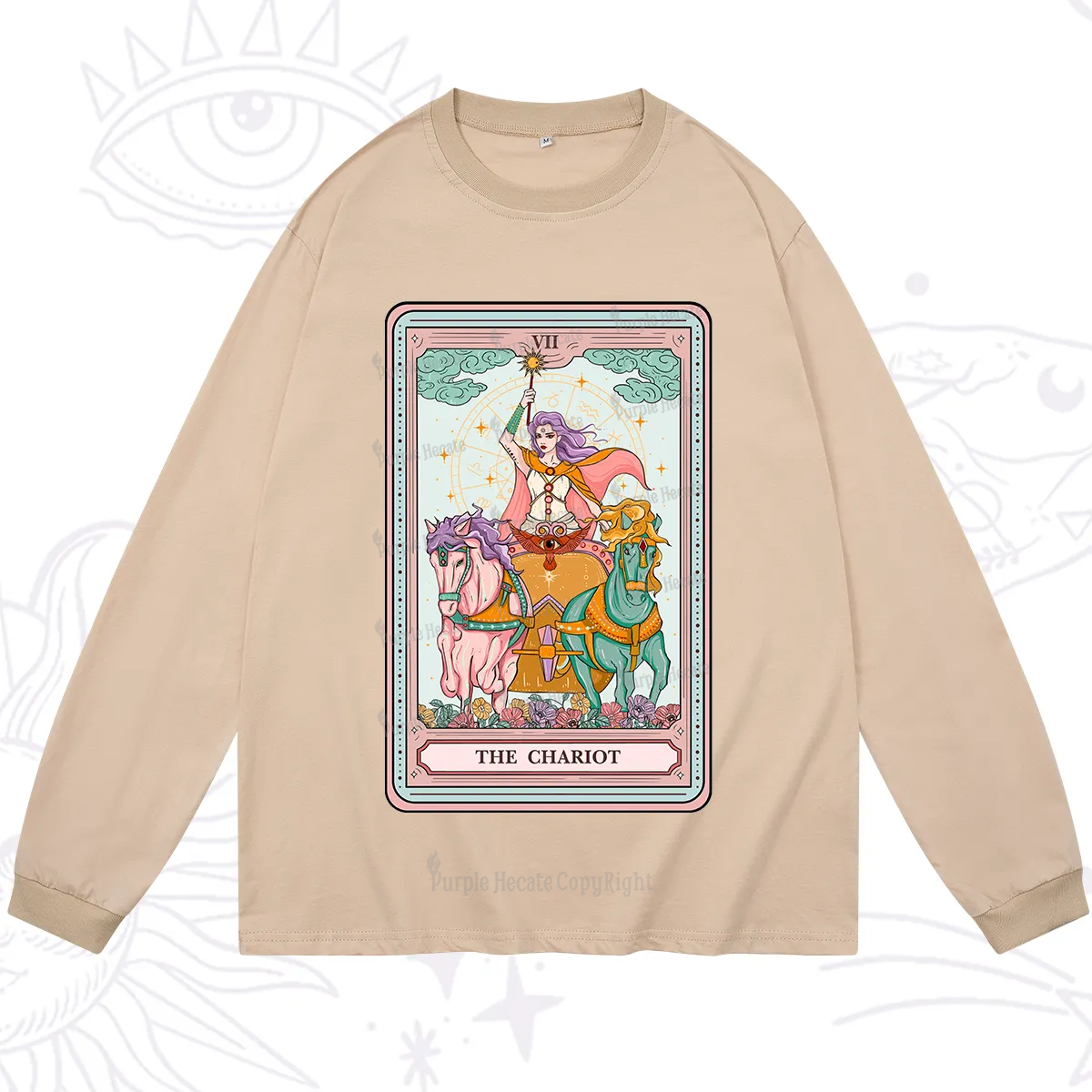 Purplehecate The Chariot Tarot Long Sleeve T-Shirt