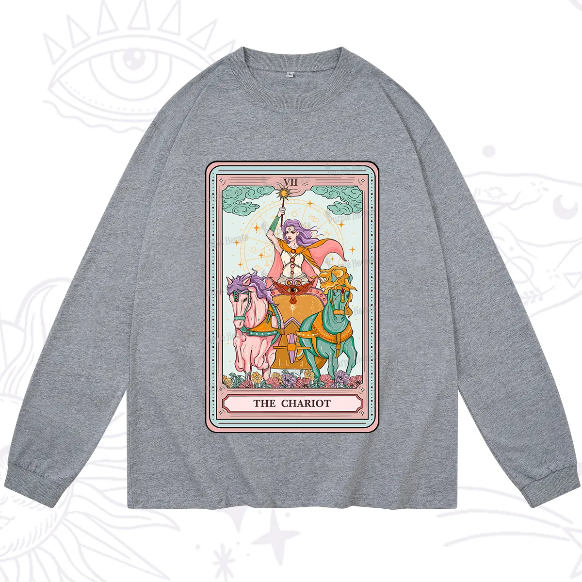 Purplehecate The Chariot Tarot Long Sleeve T-Shirt