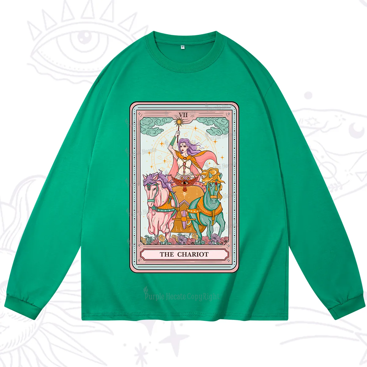 Purplehecate The Chariot Tarot Long Sleeve T-Shirt
