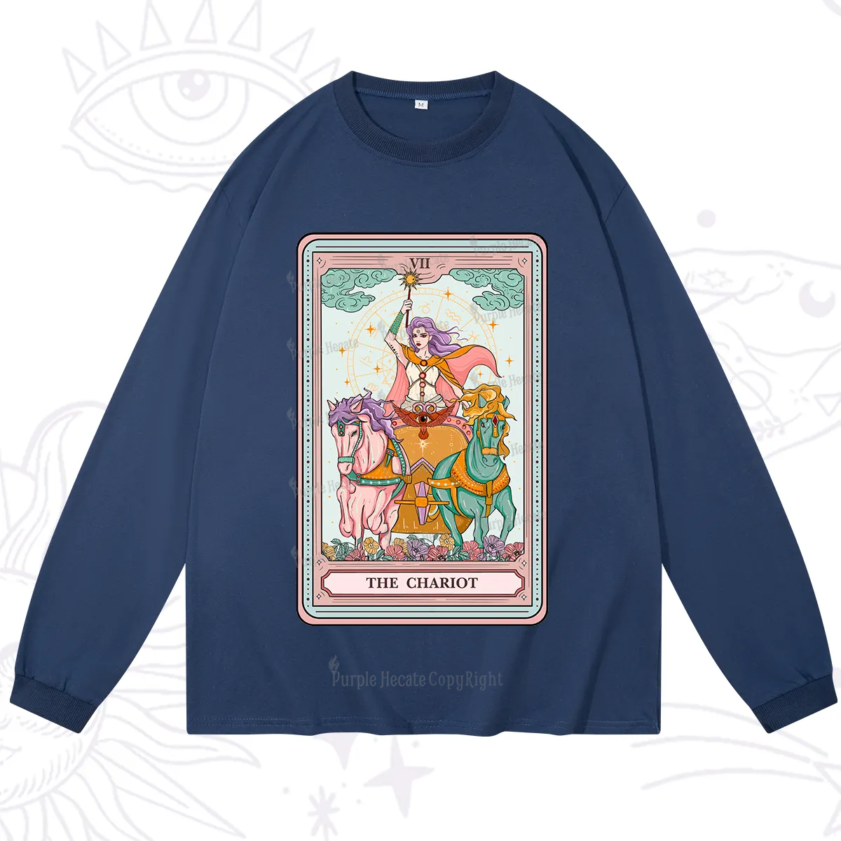 Purplehecate The Chariot Tarot Long Sleeve T-Shirt