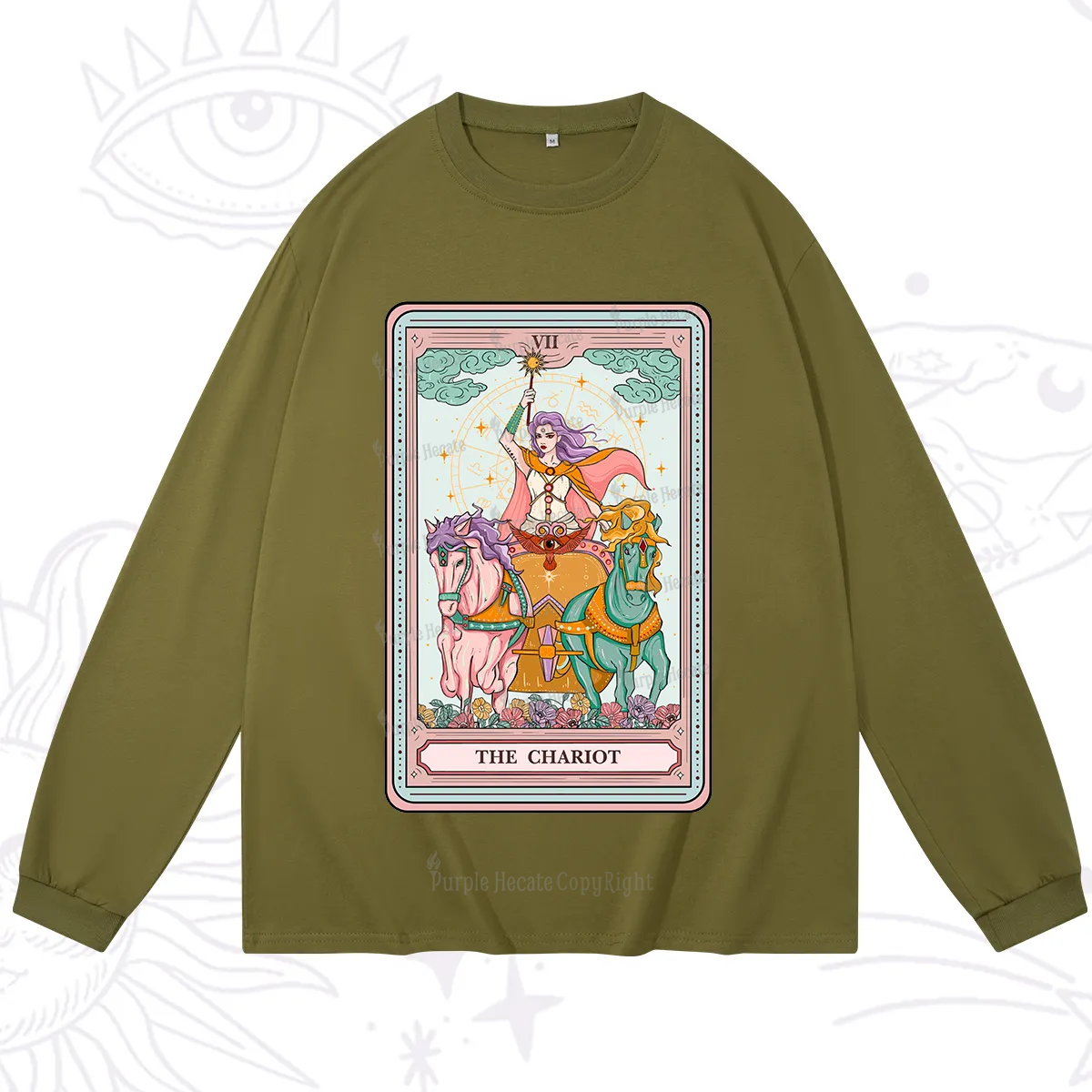 Purplehecate The Chariot Tarot Long Sleeve T-Shirt