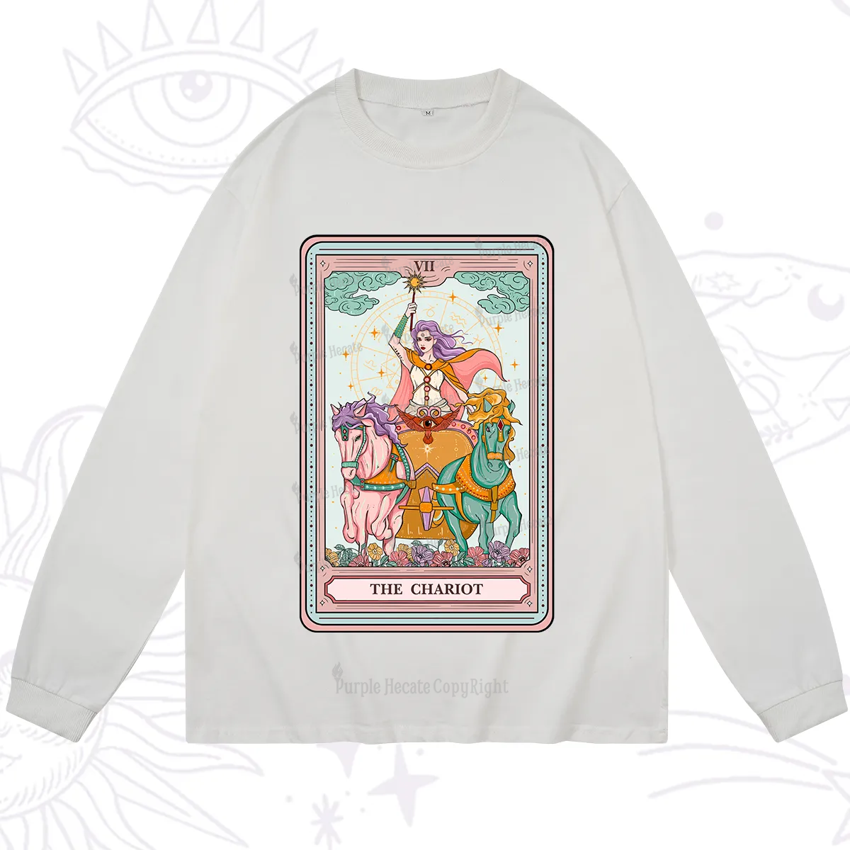 Purplehecate The Chariot Tarot Long Sleeve T-Shirt