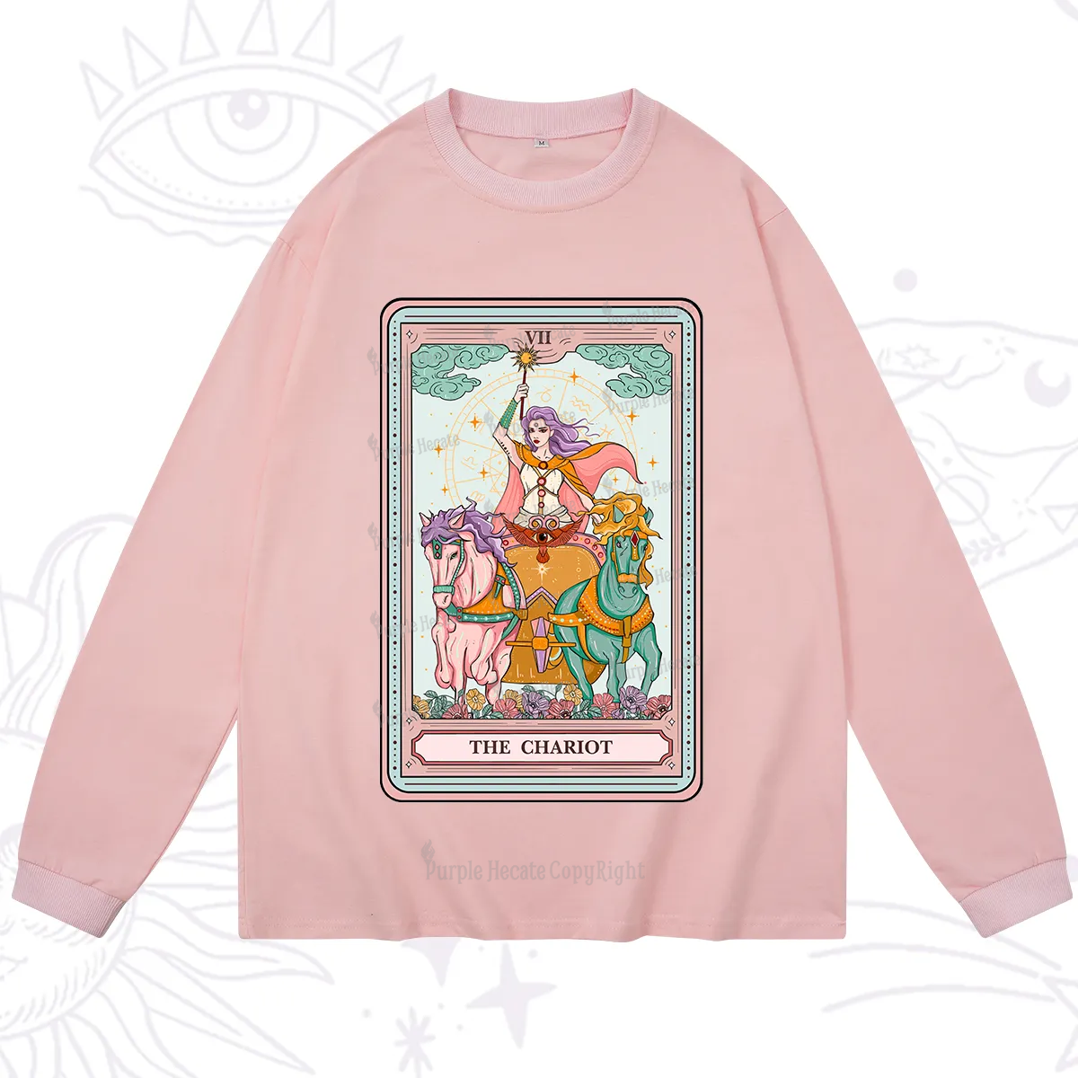 Purplehecate The Chariot Tarot Long Sleeve T-Shirt