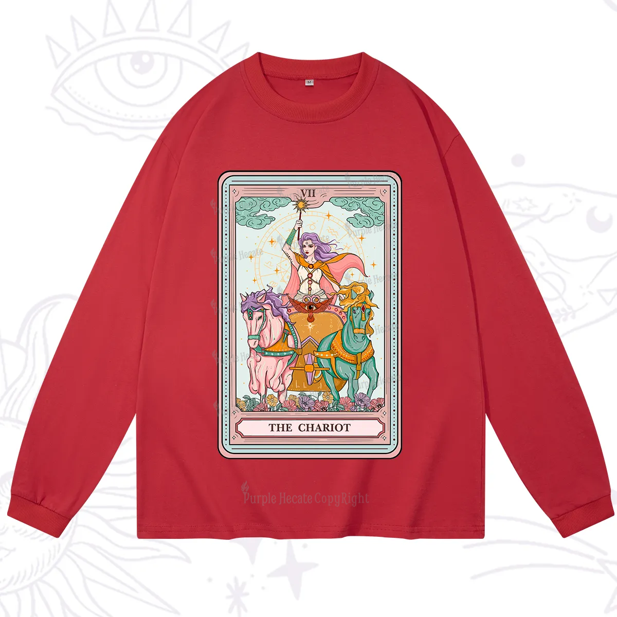Purplehecate The Chariot Tarot Long Sleeve T-Shirt