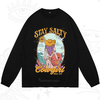 Purplehecate Stay Salty Cowgirl Long Sleeve T-Shirt