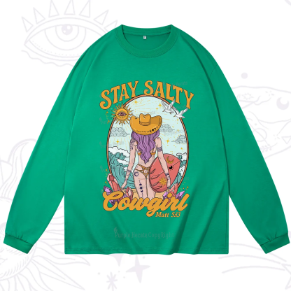 Purplehecate Stay Salty Cowgirl Long Sleeve T-Shirt