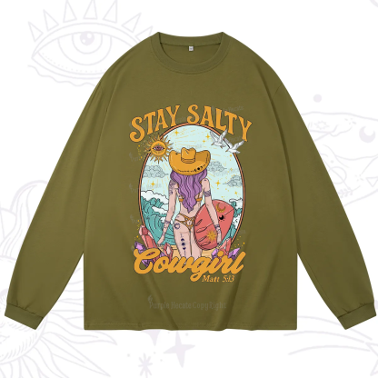 Purplehecate Stay Salty Cowgirl Long Sleeve T-Shirt