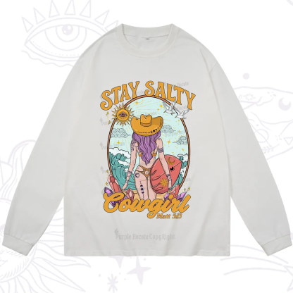 Purplehecate Stay Salty Cowgirl Long Sleeve T-Shirt