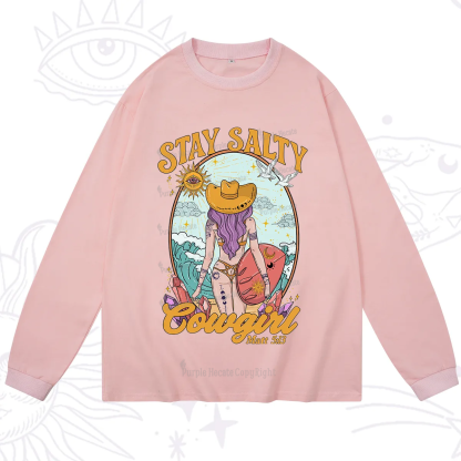 Purplehecate Stay Salty Cowgirl Long Sleeve T-Shirt