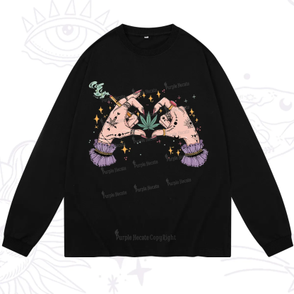 Purplehecate You're Never Alone If You Have Weed Long Sleeve T-Shirt