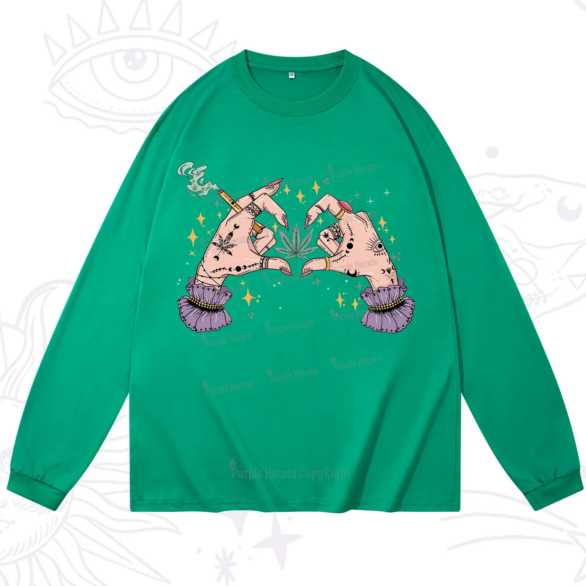 Purplehecate You're Never Alone If You Have Weed Long Sleeve T-Shirt