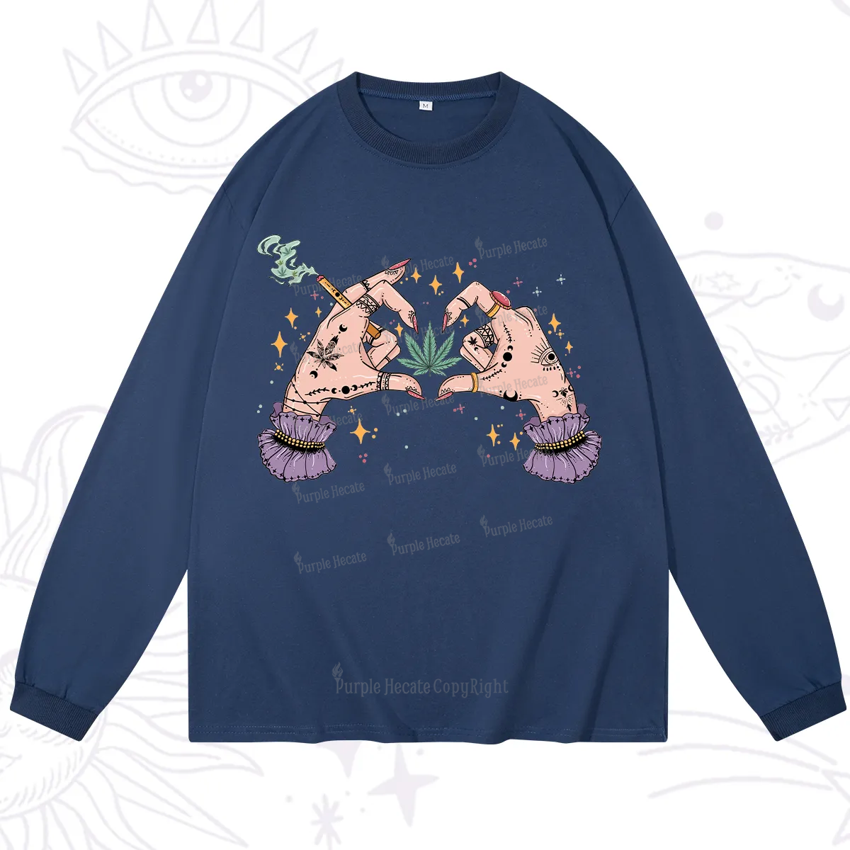 Purplehecate You're Never Alone If You Have Weed Long Sleeve T-Shirt