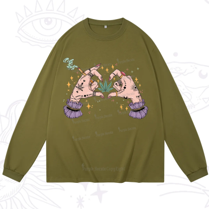 Purplehecate You're Never Alone If You Have Weed Long Sleeve T-Shirt