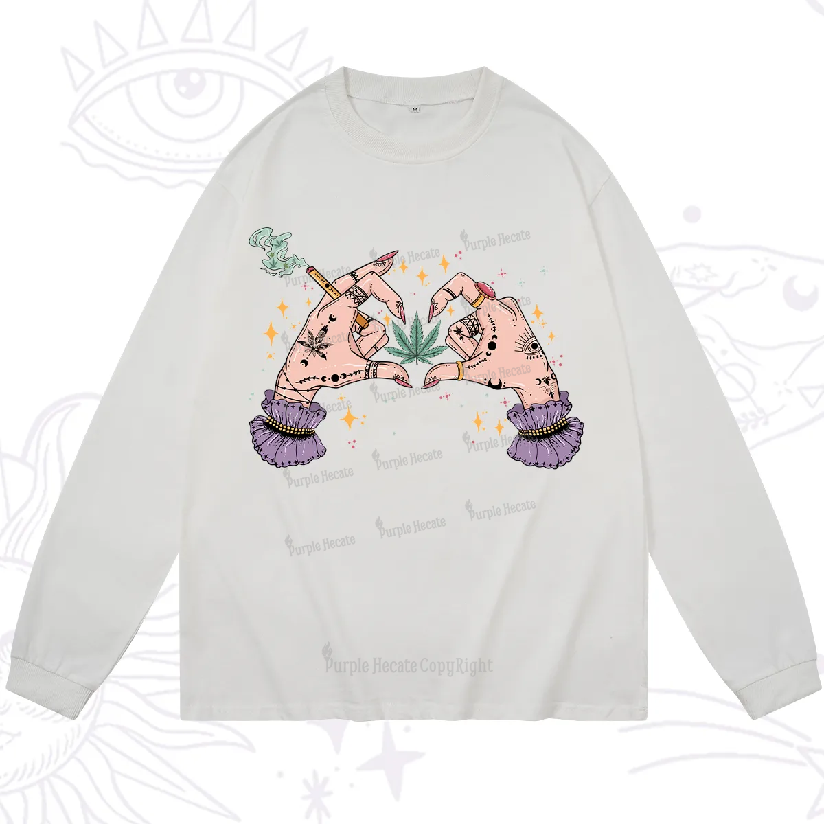 Purplehecate You're Never Alone If You Have Weed Long Sleeve T-Shirt