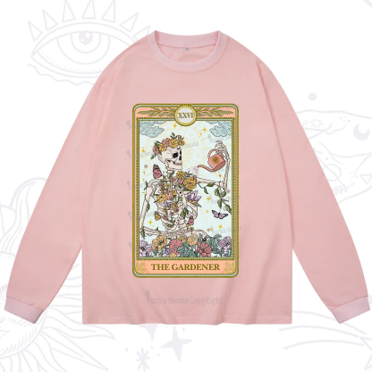 Purplehecate The Skeleton Gardener Tarot Long Sleeve T-Shirt