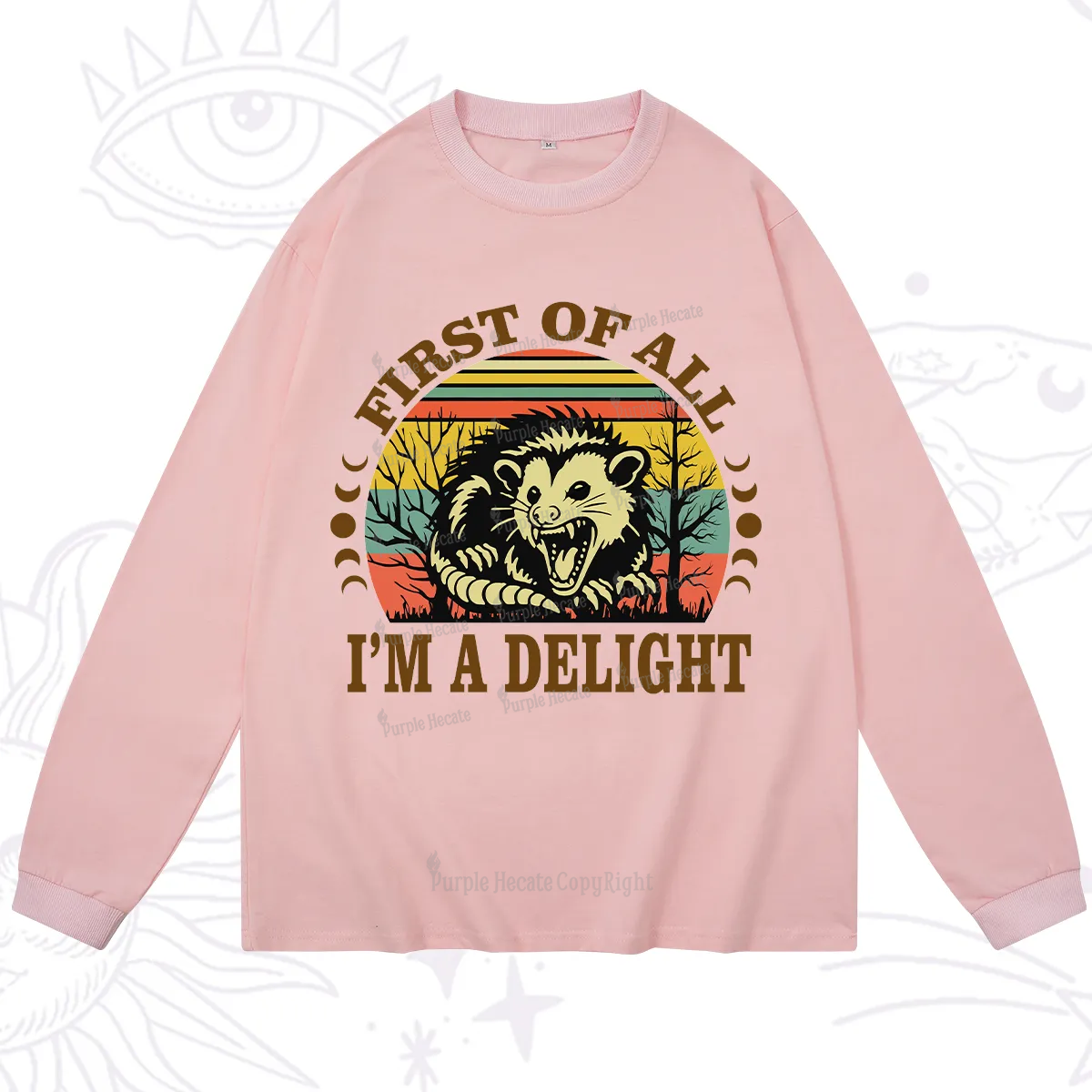 Purplehecate First Of All I'm A Delightful Opossum Long Sleeve T-Shirt