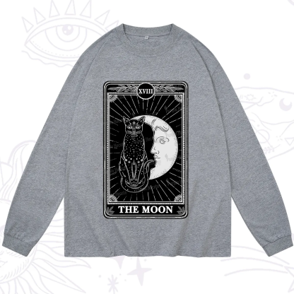 Purplehecate The Moon Tarot Card Long Sleeve T-Shirt