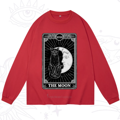 Purplehecate The Moon Tarot Card Long Sleeve T-Shirt