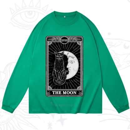 Purplehecate The Moon Tarot Card Long Sleeve T-Shirt