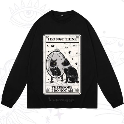Purplehecate The I Do Not Think Therefore I Do Not Am Oracle Card Long Sleeve T-Shirt