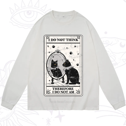 Purplehecate The I Do Not Think Therefore I Do Not Am Oracle Card Long Sleeve T-Shirt
