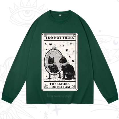 Purplehecate The I Do Not Think Therefore I Do Not Am Oracle Card Long Sleeve T-Shirt