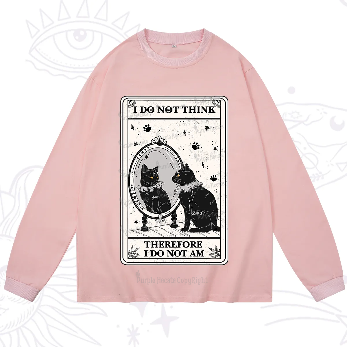 Purplehecate The I Do Not Think Therefore I Do Not Am Oracle Card Long Sleeve T-Shirt