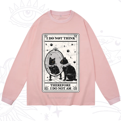 Purplehecate The I Do Not Think Therefore I Do Not Am Oracle Card Long Sleeve T-Shirt