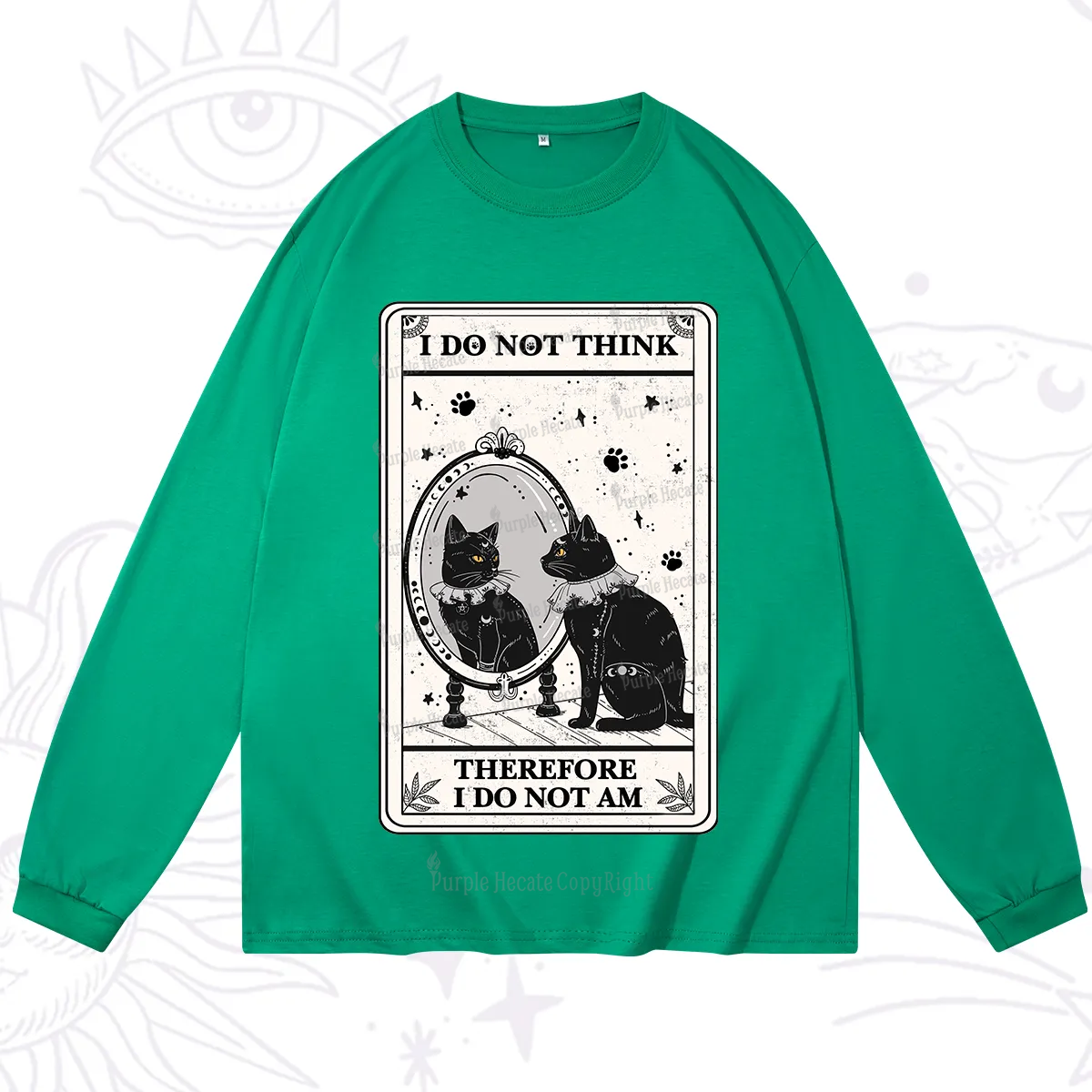 Purplehecate The I Do Not Think Therefore I Do Not Am Oracle Card Long Sleeve T-Shirt