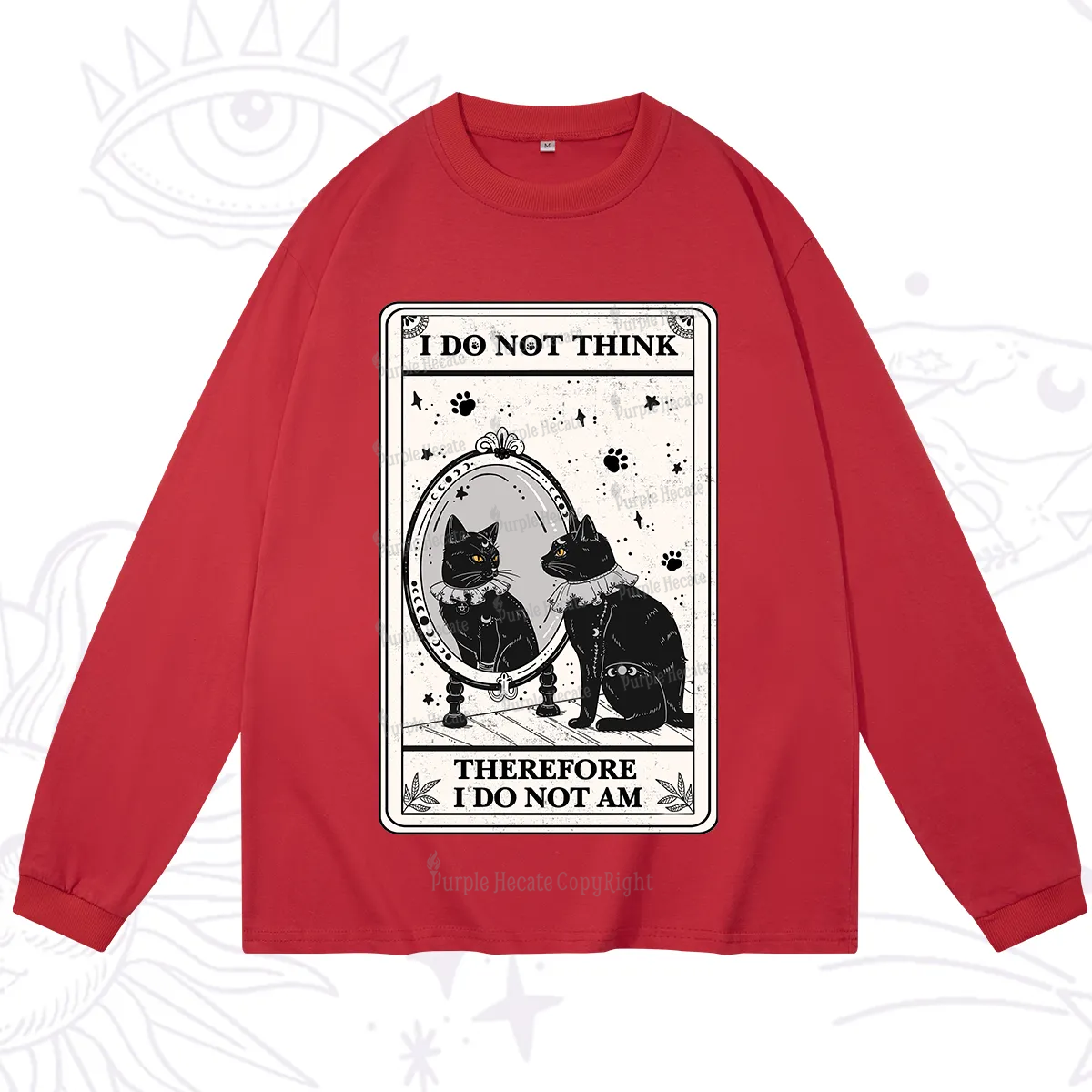 Purplehecate The I Do Not Think Therefore I Do Not Am Oracle Card Long Sleeve T-Shirt