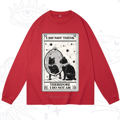 Purplehecate The I Do Not Think Therefore I Do Not Am Oracle Card Long Sleeve T-Shirt