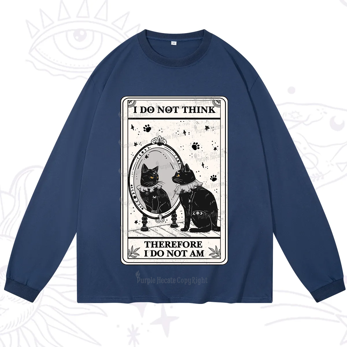 Purplehecate The I Do Not Think Therefore I Do Not Am Oracle Card Long Sleeve T-Shirt
