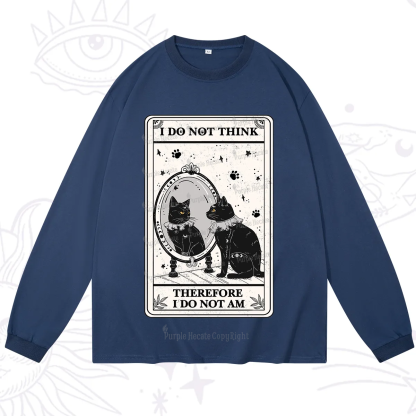 Purplehecate The I Do Not Think Therefore I Do Not Am Oracle Card Long Sleeve T-Shirt