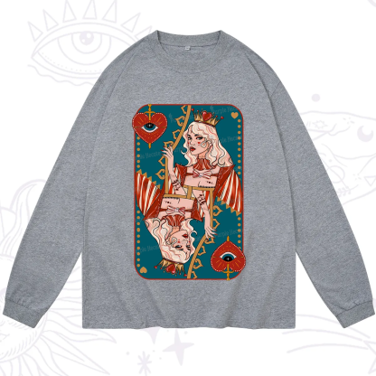 Purplehecate Mystic Queen of Hearts Long Sleeve T-Shirt