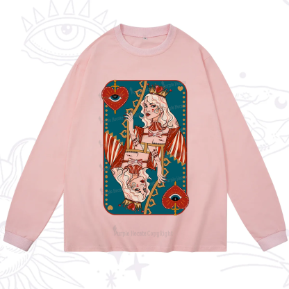 Purplehecate Mystic Queen of Hearts Long Sleeve T-Shirt