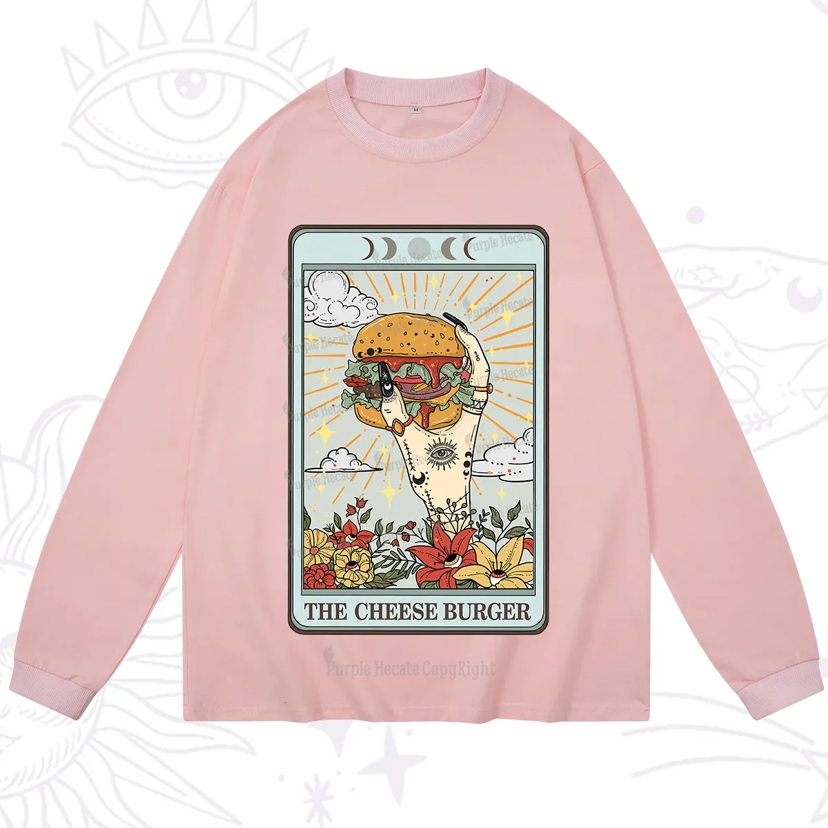Purplehecate The Cheese Burger Tarot Long Sleeve T-Shirt