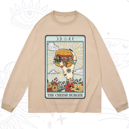 Purplehecate The Cheese Burger Tarot Long Sleeve T-Shirt
