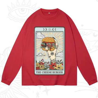 Purplehecate The Cheese Burger Tarot Long Sleeve T-Shirt